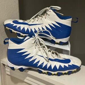 RARE Nike Alpha Menace Shark Football Cleats (878122-141) Blue Men’s Size 13